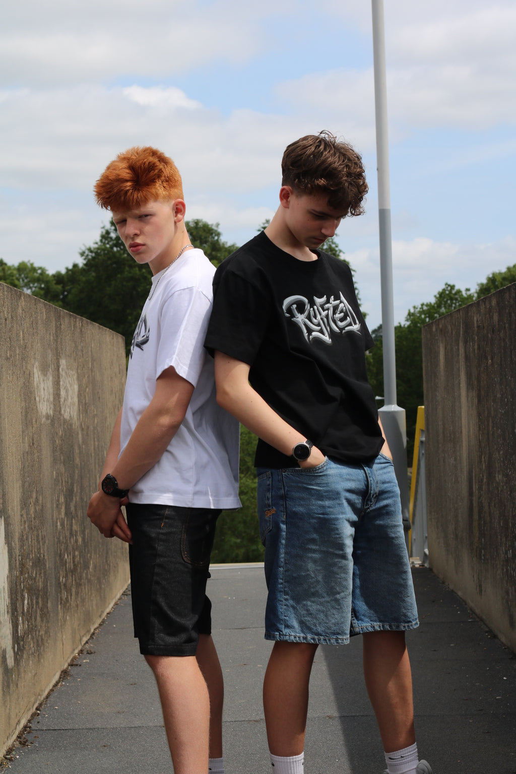 Silver Metallic RYFTED Logo T-shirt - Black