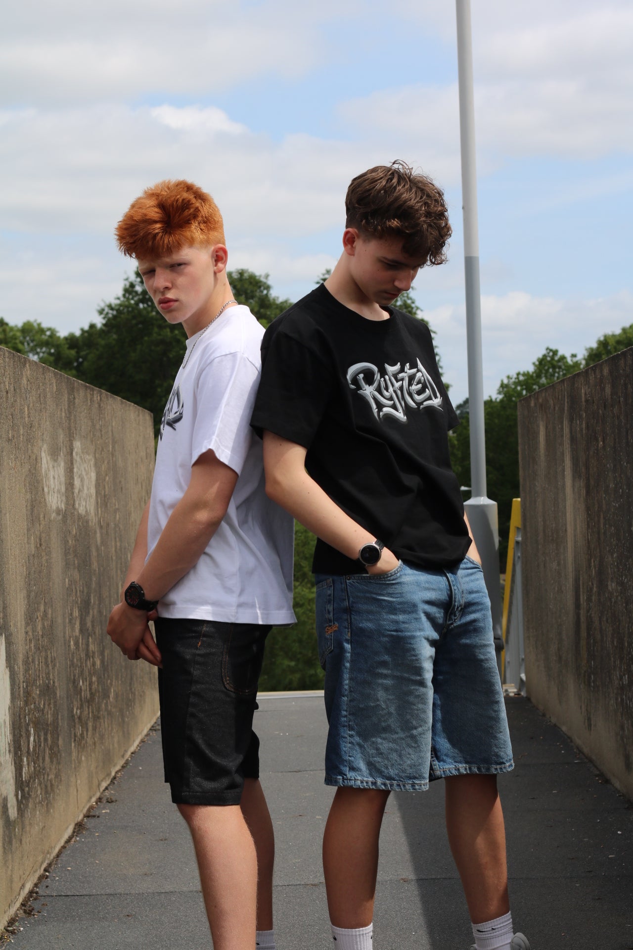 Silver Metallic RYFTED Logo T-shirt - Black