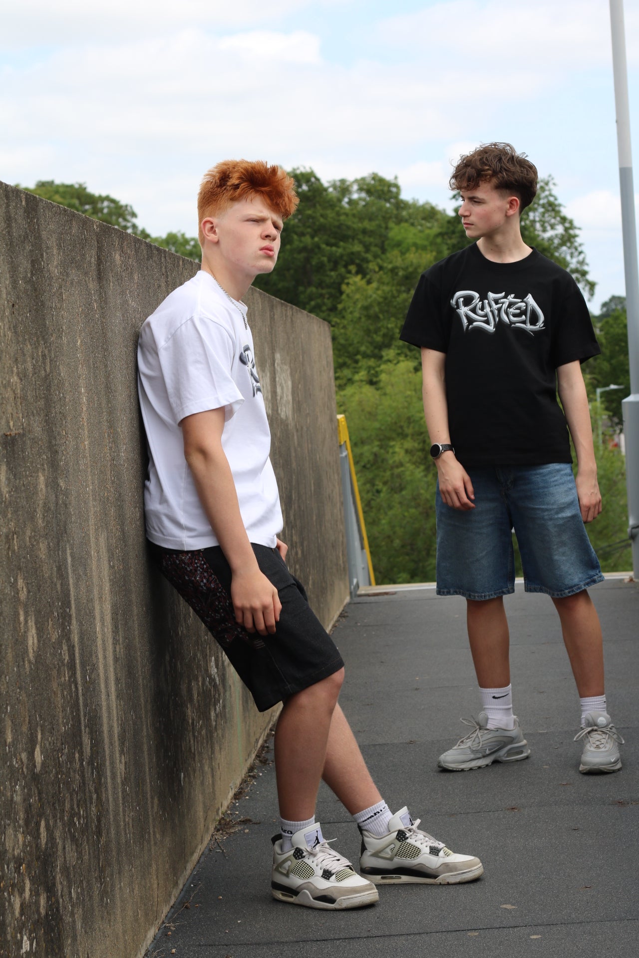 Silver Metallic RYFTED Logo T-shirt - Black