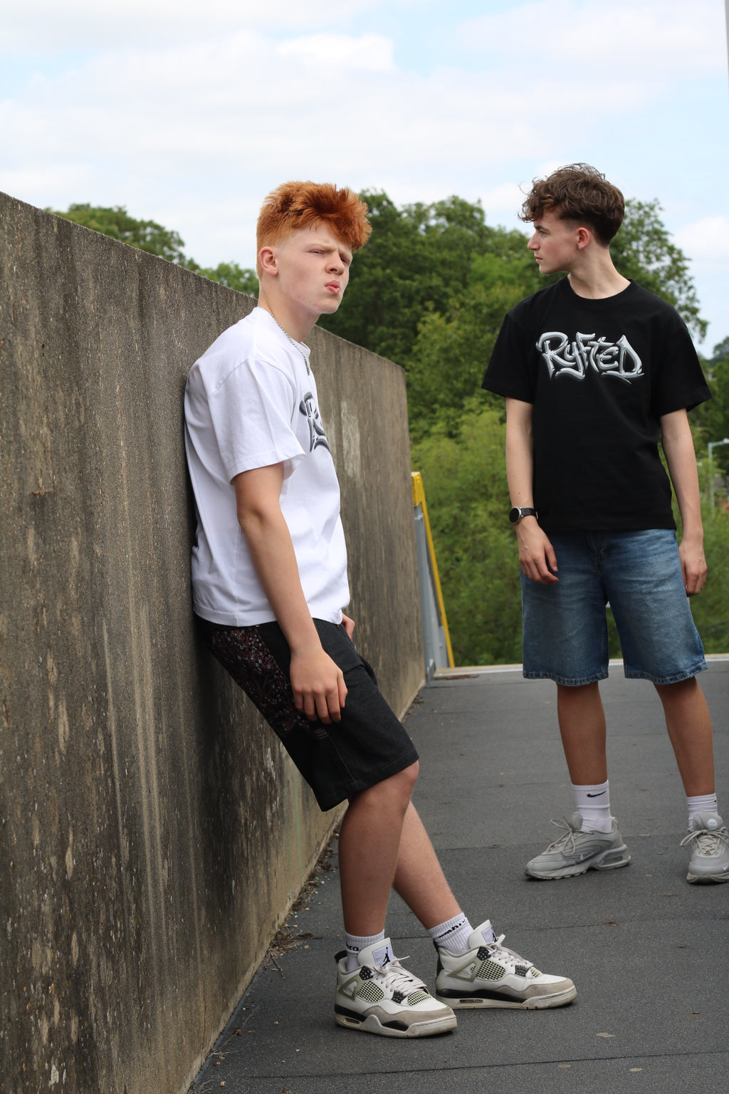 Silver Metallic RYFTED Logo T-shirt - Black